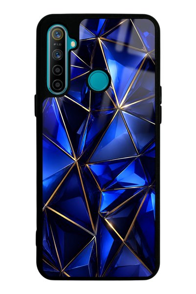 Spoyi Realme 5I Glossy Phone Case with Sapphire Crystal Edge Design