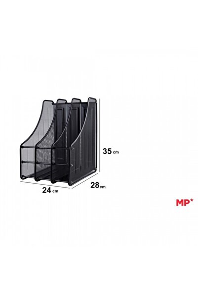 OEM Suport dosare vertical metalic negru 3 compartimente PA909