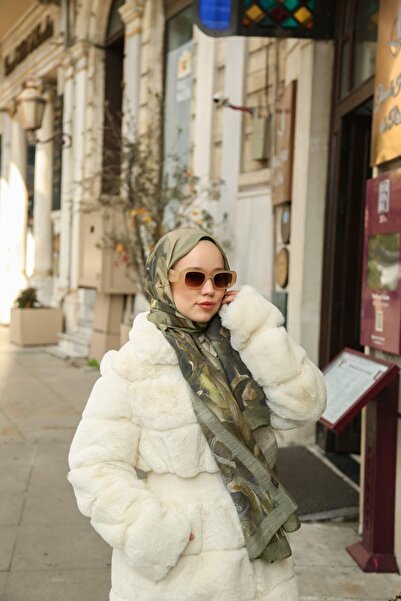 ENRİCO FERRİ Allure Legendary Pattern Tencel Shawl - Green