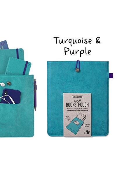 İF Etui pentru carte si notite Bookaroo, husa captusita cu buzunar exterior s...