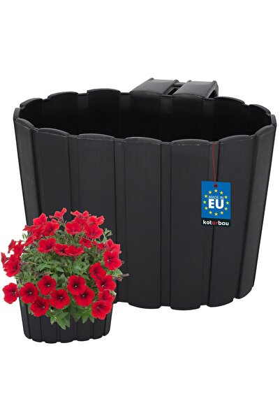 KOTARBAU Ghiveci de balcon pentru balustradă cu suport de agățat, simplu, rus...