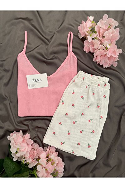 Lena Homewears Women's Strappy Wrap Shorts Pajama Set