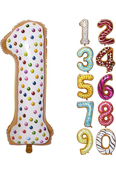 Baloane Vesele Balon Cifra 1 Donut 100 cm CFR17-1
