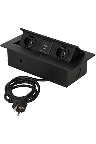 KOTARBAU Priză încastrată în blat KOMBIBOX 2 prize 230V + USB A+C