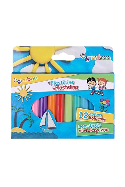 Gimboo Plastilina Standard, 12 Culori/cutie, Ghimboo - 12 Culori Asortate