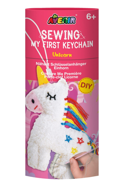AVENİR Set de cusut Primul meu Breloc - Unicorn, Avenir, 6 ani +