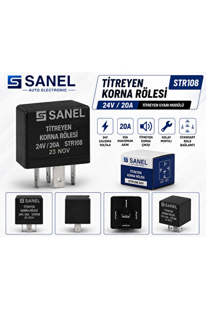 YTO STR108 TİTREYEN KORNA RÖLESİ 24V 20A KORNA