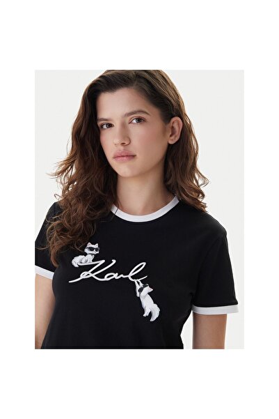 Karl Lagerfeld Tricou de damă B1W17040 Negru