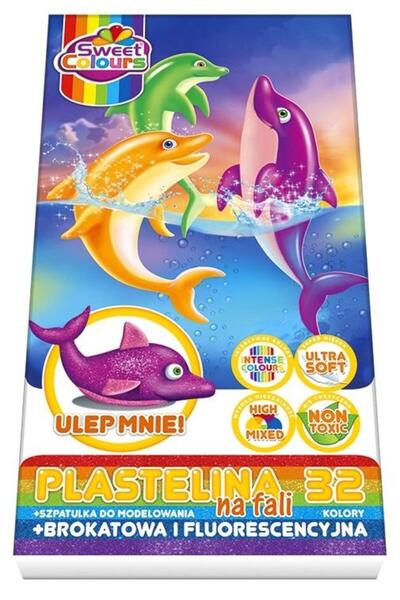 Sweet colours Plastilina pentru copii, Sweet Colours, 32 culori, Multicolor