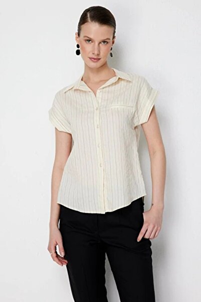 On Fashion Striped Short Sleeve Shirt