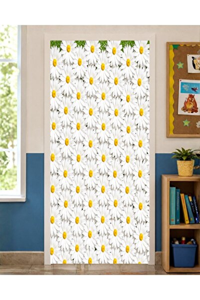 PROMISEBACKDROP2 زينة باب مرنة مقاس 190x75 سم، زينة باب من القماش، بتصميم زهر...