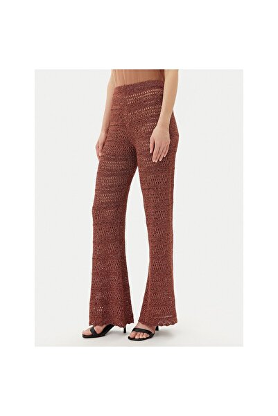 TWINSET Γυναικεία Πλεκτά Παντελόνια 251TT3196 Καφέ