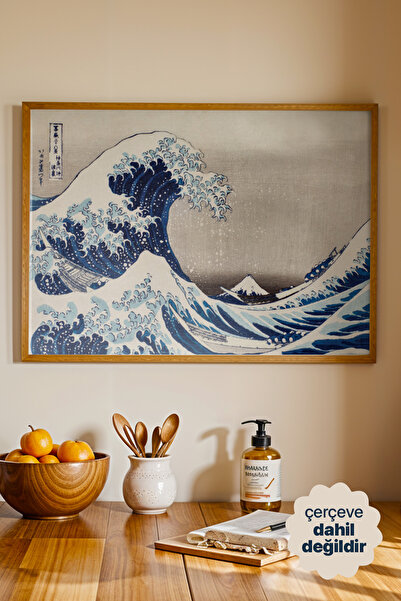 Persona Istanbul Katsushika Hokusai "The Great Wave" - Sanat Posteri (Çerçeve...