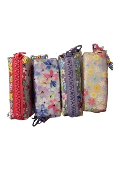 UNICUS Big Zip Flower Silicone Pen Bag Transparent Uncs-1182 Mixed - 1 Piece