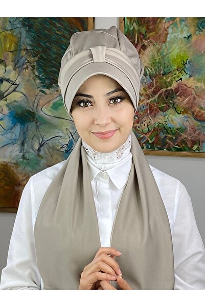 MY UKİYO STORE Tek Biritli Tesettür Fularlı Şapkaşal