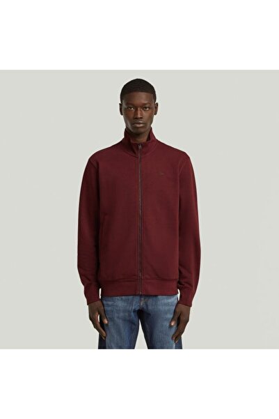 G-STAR RAW BORDO LOGOLU FERMUARLI ERKEK SWEATSHIRT