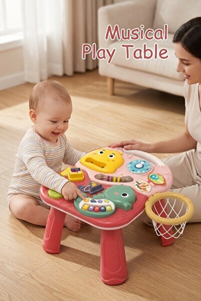 Generic 1 Abs Musical Activity Table Learning Play Center Lights Detachable L...