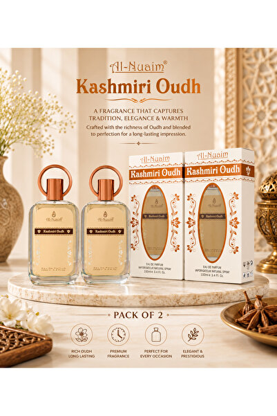 Al Nuaim عطر كشميري عود EDP 100 مل عبوة من قطعتين