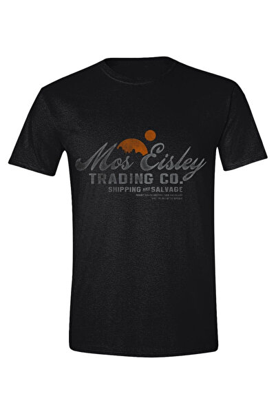 Pcmerch Tricou barbati Star Wars Mos Eisley Trading Co, 100% bumbac, negru, S...