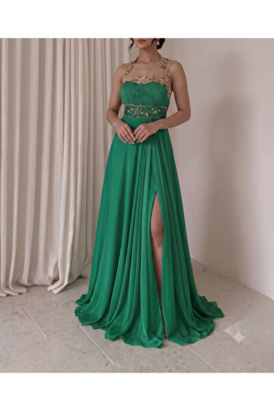 ASIAN Leyal Evening Dress from the Luxurious Chiffon Fabric