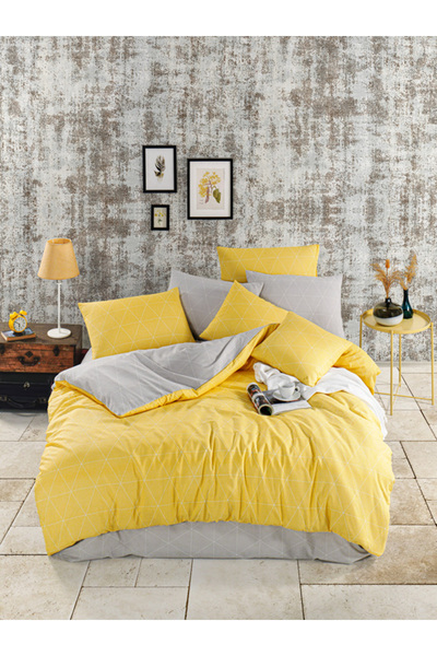 McDecor Σετ Παπλωματοθήκης King Size (230Χ250) Κίτρινο Όνειρο -