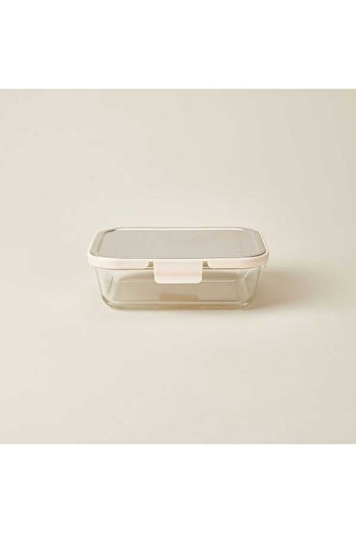Evidea Kitchen Borosilicate Glass Storage Container with Locking Lid - Transp...