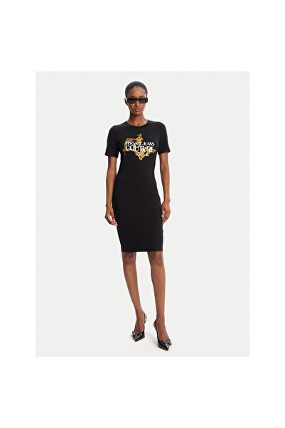 VERSACE JEANS COUTURE Γυναικείο Καθημερινό Φόρεμα 79HAOE06 CJ02E Μαύρο