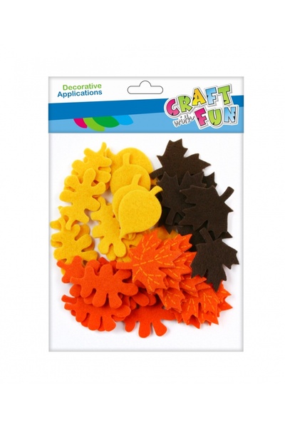 Craft with Fun Set 45 frunze decorative, Craft with Fun, Fetru, Multicolor