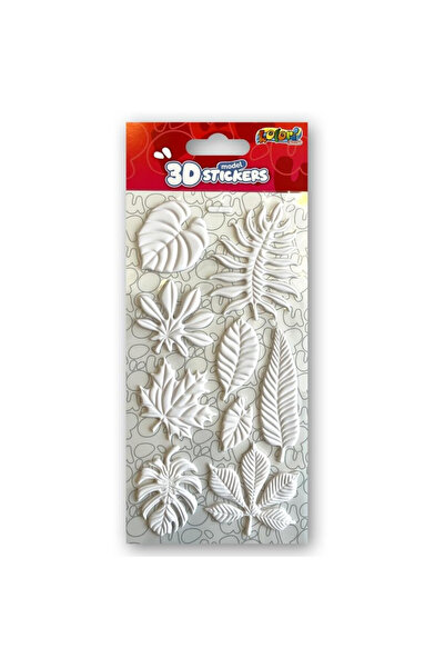 Penmate Autocolante 3D Frunze Albe, stickere relief 3D, autoadezive pentru de...