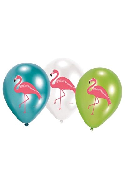 AMSCAN Baloane latex flamingo multicolor 27,5cm set 6 buc