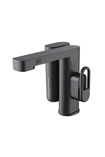 YBOSHOP Bathroom sink mixer with sensor and digital display, dual function, m...