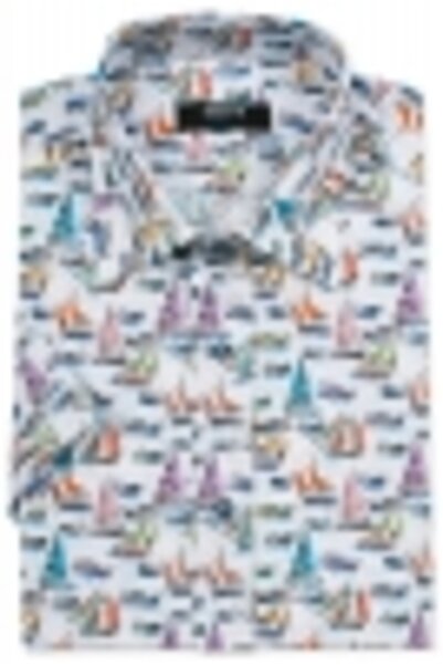 Bigotti Camasa maneca scurta Slim Alba print floral