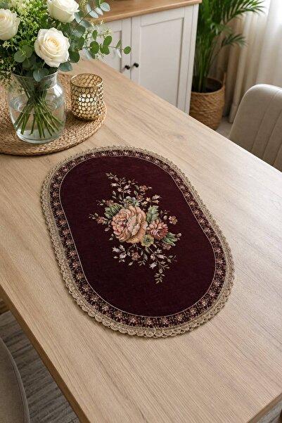 Yeshome Collection غطاء طاولة قهوة بيضاوي الشكل مقاس 40x60 من Vintaqe Bouquet...