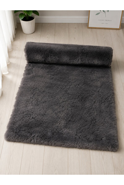 Akbel Halı Peluş Post Halı Beyaz Yumuşak Dokulu Modern Salon Yatak Odası Çocu...