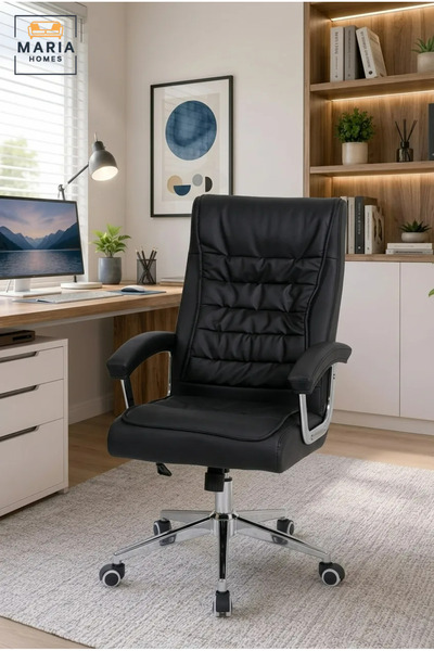 MARIA HOMES Executive Office Chair with High Backrest, Padded Armrests, Adjus...