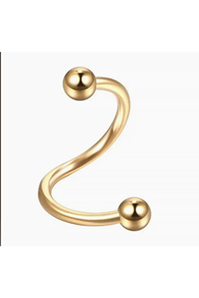 TakıLabirenti Kıvrımlı Çelik Spiral Piercing, Nose Piercing Tragus Helix Kıkı...