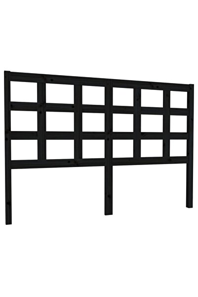 vidaxl Tăblie de pat, negru, 145,5x4x100 cm, lemn masiv de pin