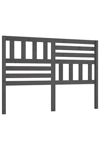 vidaxl Tăblie de pat, gri, 146x4x100 cm, lemn masiv de pin