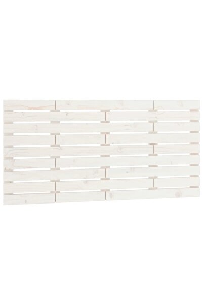 vidaxl Tăblie de pat pentru perete, alb, 126x3x63 cm, lemn masiv pin