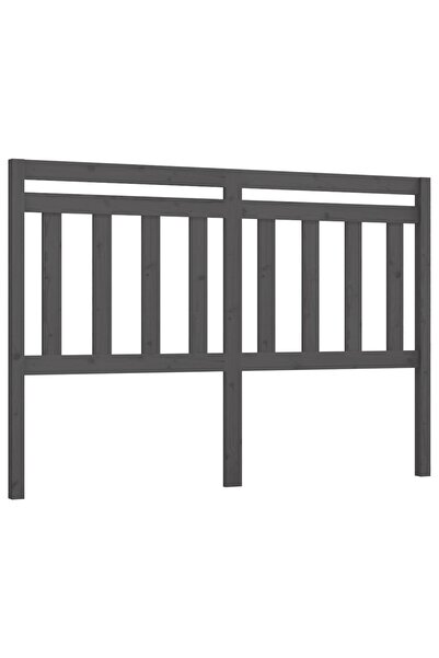 vidaxl Tăblie de pat, gri, 146x4x100 cm, lemn masiv de pin