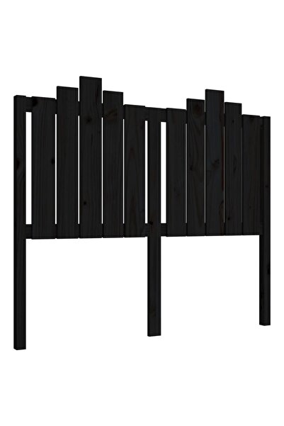 vidaxl Tăblie de pat, negru, 126x4x110 cm, lemn masiv de pin