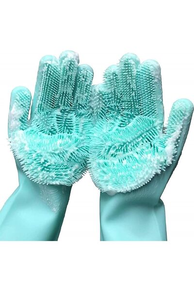 Arabest Silicone Dishwashing Gloves,Housework Cleaning Waterproof Insulation ...