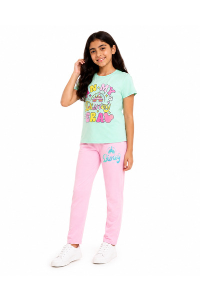 Generic Girls Casual T-Shirt and Long Pants Set Disney Print