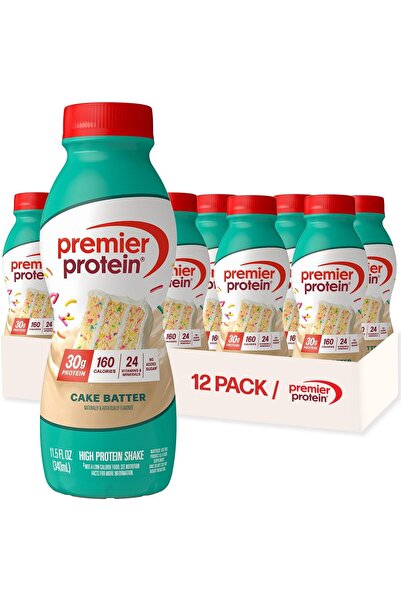 Premier Protein Shake, Cake Batter, 30g Protein, 1g Sugar, 24 Vitamins & Mine...