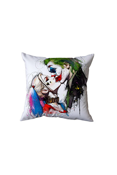 Beramussa Joker and Harley in Love Couple Design Pillow, Romantic Gift