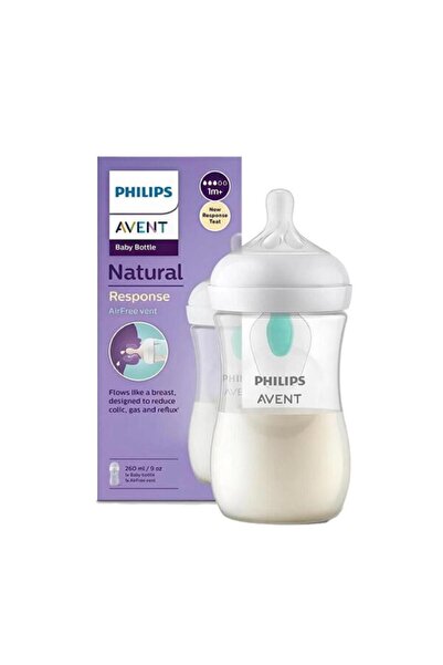 Philips Avent Natural Baby Bottle 260ml with AirFree Vent - 1m+