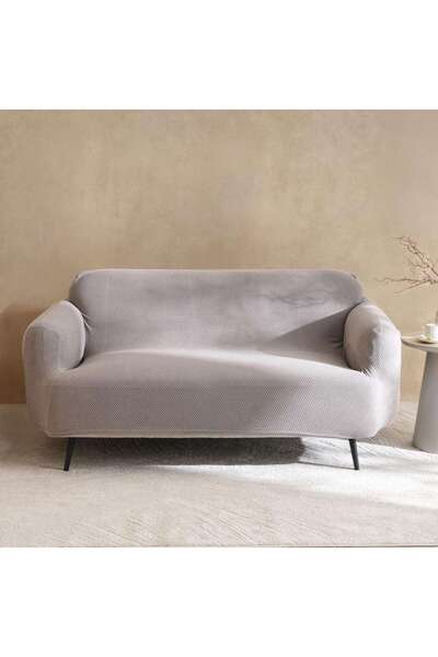 PAN HOME Brendon Stretchfit 2 Seater Sofa Cover New 145x80x90cm-Grey