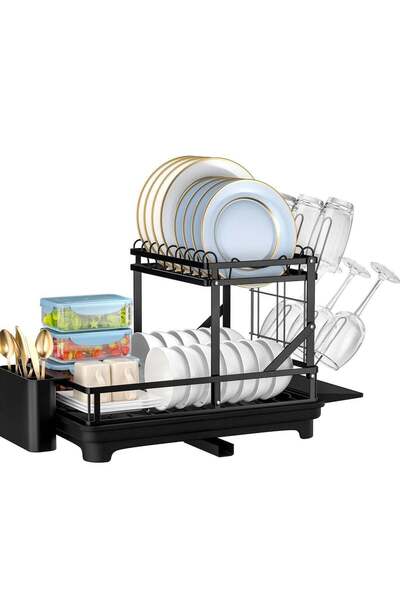 WENTCCION Dish Drying Rack, Multifunctional Dish Rack, Rustproof Kitchen Dish...