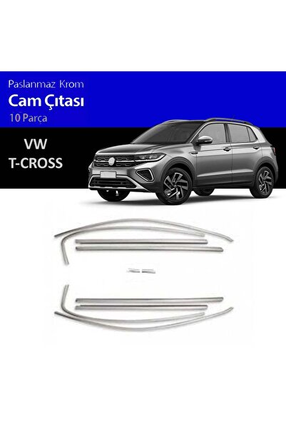 ekolmaks VOLKSWAGEN T-CROSS 10 PARÇA TAMTUR KROM CAM ÇITASI