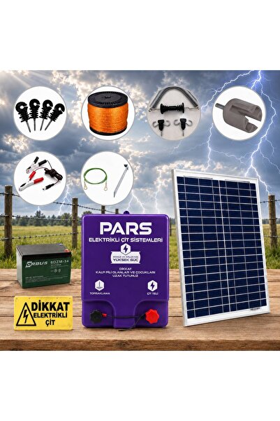 Pars Endüstri Pars Ranger 5000 M2 Güneş Enerjili - Sensörlü Elektrikli Çit Si...